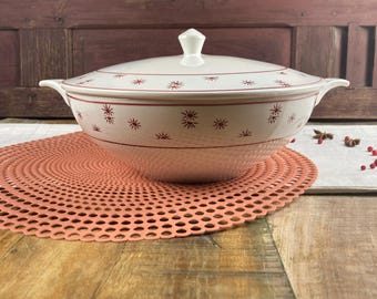French Antique Soup Tureen “André” by Digoin and Sarreguemines in Ironstone, French Vintage Tableware