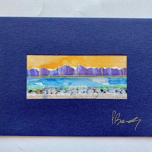 Carte d'art paysage en tissu