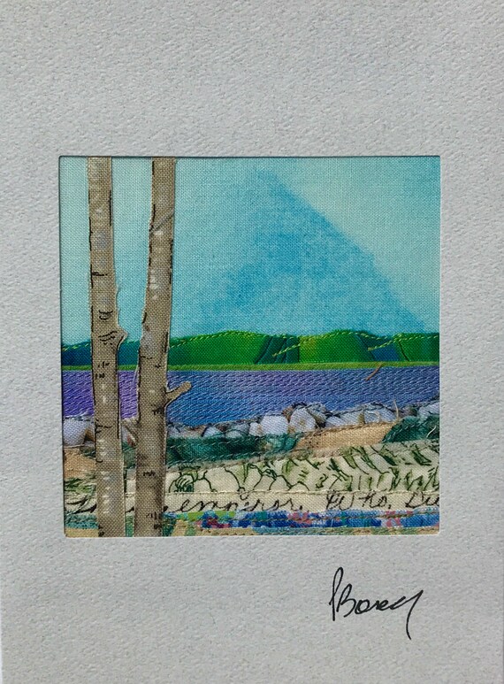 Fabric Landscape Art Cards Etsy