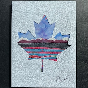 Cartes d'art paysage en tissu