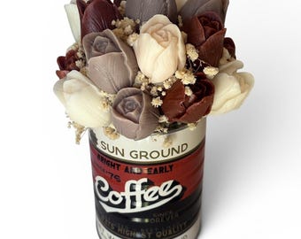 Frische Kaffeewachs Schmelzblumenarrangement