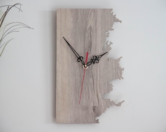 Unique laminate wall clock - Width 18 cm - Height 30 cm - Silent mechanism.
