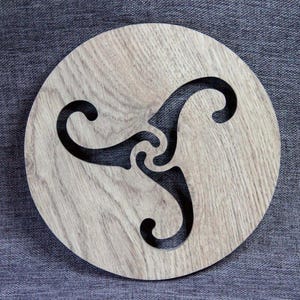 Laminat-Untersetzer &quot;Triskel Breton&quot; - ø 17,5 cm