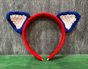 USA Kitty Cat Ears Crochet Headband!