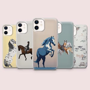 Custodia per telefono Horse Lover, motivo: cavaliere, per iPhone 16, 15, 14, 13, 12, 11, Pixel 9Pro, 8A, Samsung S24FE, S23FE, S22, A16, A55, A25.