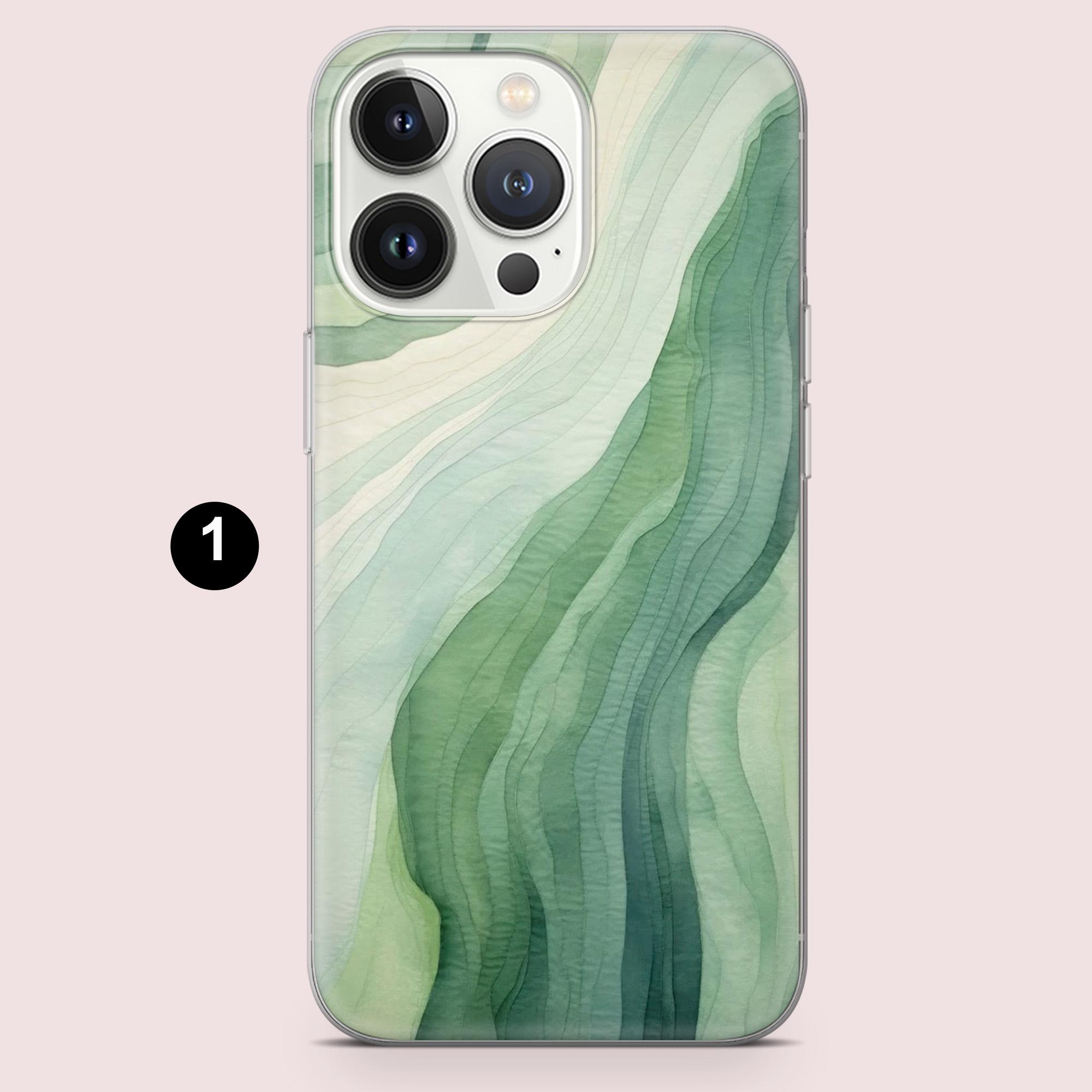 Mint Green Phone Case Pistachio Green Minimalist Cover for iPhone
