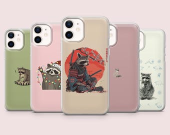 Raccoon Phone Case Funny Animal Raccoon Meme Cover for iPhone 16, 15, 14, 13, 12, 11, Pixel 9Pro, 8A, Samsung S24FE,S23FE,S22,A16,A55,A25.