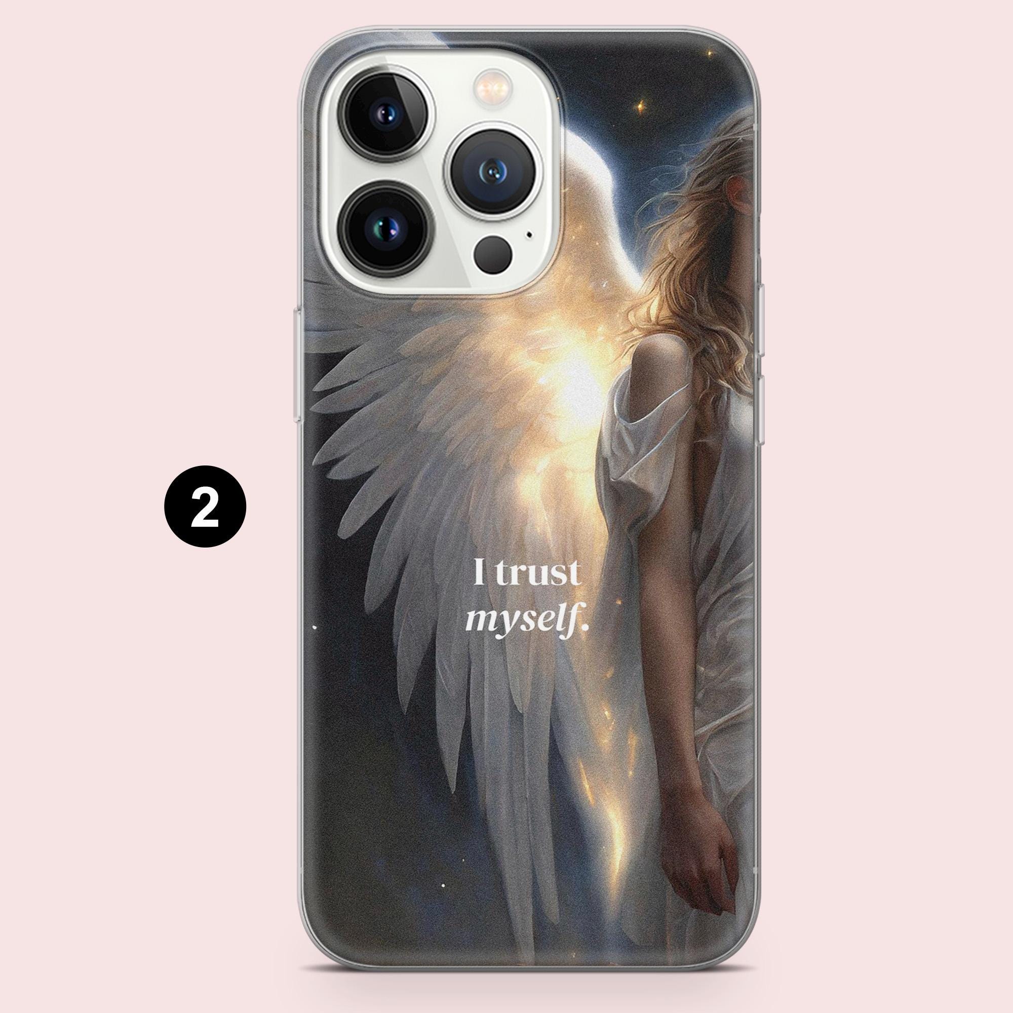 天使の携帯電話ケース 天国の守護者 天使の翼 カバー iPhone 16、15
