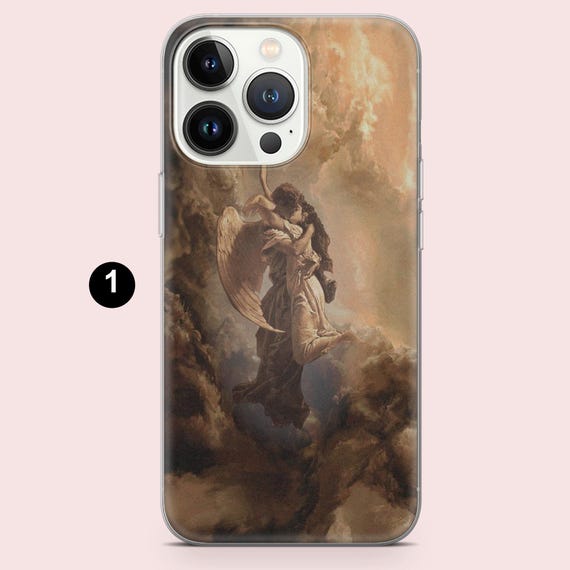 天使の携帯電話ケース 天国の守護者 天使の翼 カバー iPhone 16、15