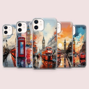 London Urban Phone Case Engeland telefoonhoesje voor iPhone 16, 15, 14, 13, 12, 11, Pixel 9Pro, 8A, Samsung S24FE, S23FE, S22, A16, A55, A25.