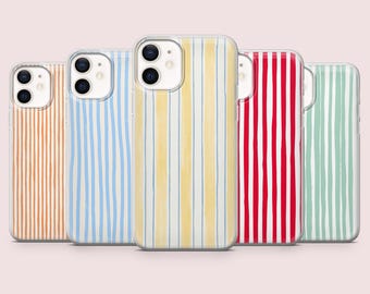 Striped Phone Case Resort Stripes Summery Lines Cover for iPhone 16,15,14,13,12 Samsung S25,S24,S23FE S22,A16,A26,A56 Pixel 9Pro,8A,7