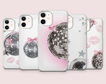 Disco ball Phone Case sparkly, shiny Cover for iPhone 16, 15, 14, 13, 12, 11, Pixel 9Pro, 8A, Samsung S24FE, S23FE, S22, A16, A55, A25.