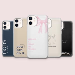 Christliche Handyhülle Jesus Bibel Vers Gott Cover für iPhone 16, 15, 14, 13, 12, 11, Pixel 9Pro, 8A, Samsung S24FE,S23FE,S22,A16,A55,A25.
