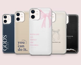 Capa de celular cristã com versículo bíblico de Jesus para iPhone 16, 15, 14, 13, 12, 11, Pixel 9Pro, 8A, Samsung S24FE, S23FE, S22, A16, A55, A25.