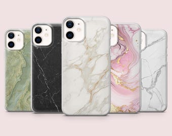 Marmortelefonskal elegant stenfodral för iPhone 16, 15, 14, 13, 12, 11, Pixel 9Pro, 8A, Samsung S24FE, S23FE, S22, A16, A55, A25.