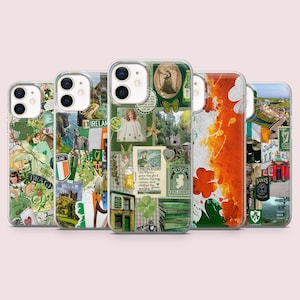 Ireland Phone Case St Patrick’s Day Ireland Flag Cover for iPhone 16,15,14,13,12 Samsung S25,S24,S23FE S22,A16,A26,A56 Pixel 9Pro,8A,7
