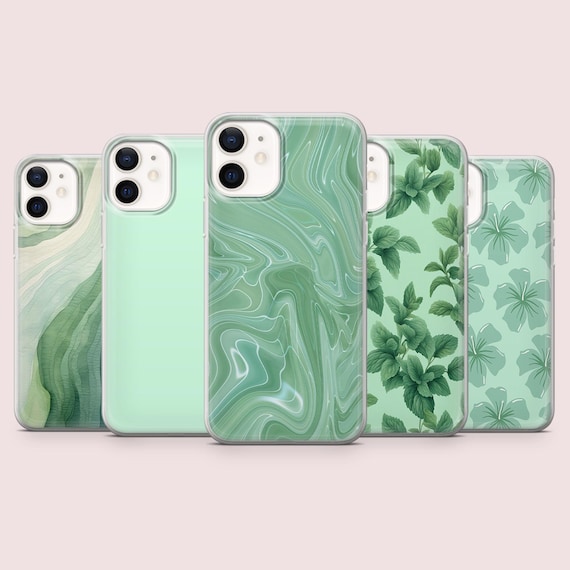 Mint Green Phone Case Pistachio Green Minimalist Cover for iPhone