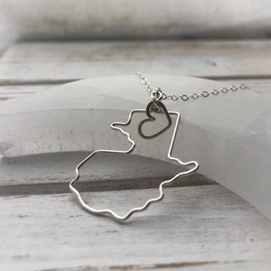 Collier Guatemala - collier contour du Guatemala - carte du Guatemala - collier frontière géographique - collier pays ou territoire personnalisé