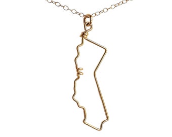 California Necklace - California State Necklace - CA State Jewelry - Personalized Necklace - Gold California- Gift for Her
