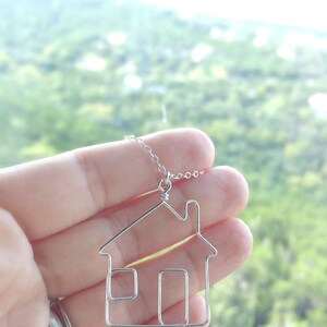 House Necklace Housewarming Gift Home Sweet Home Necklace in Sterling Silver or Gold Filled Little House Necklace image 8