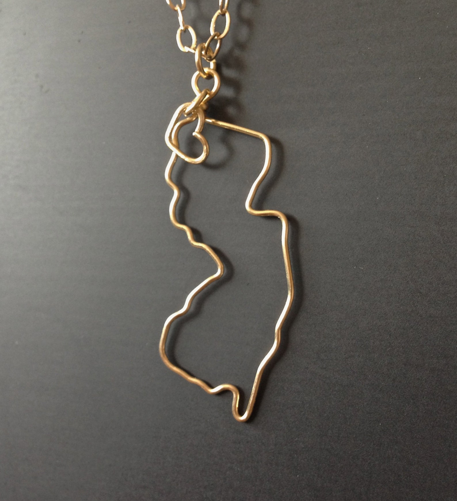 New Jersey Necklace State Necklace Personalized Gift Any Etsy