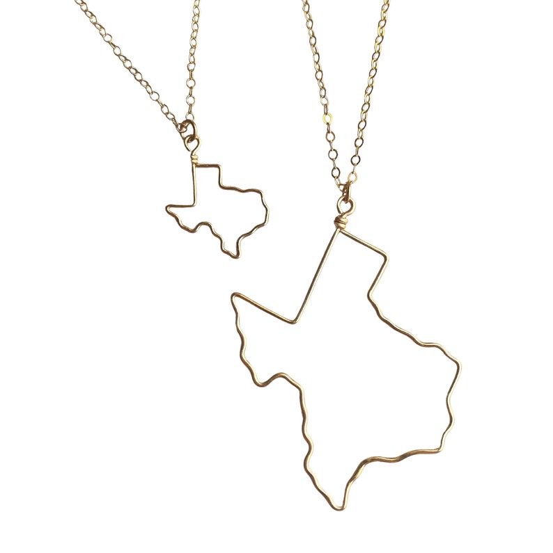 State Necklace in Silver or Gold Home State Outline to Represent Home State Boundary Necklace Personalized Gift For Her or Him image 3