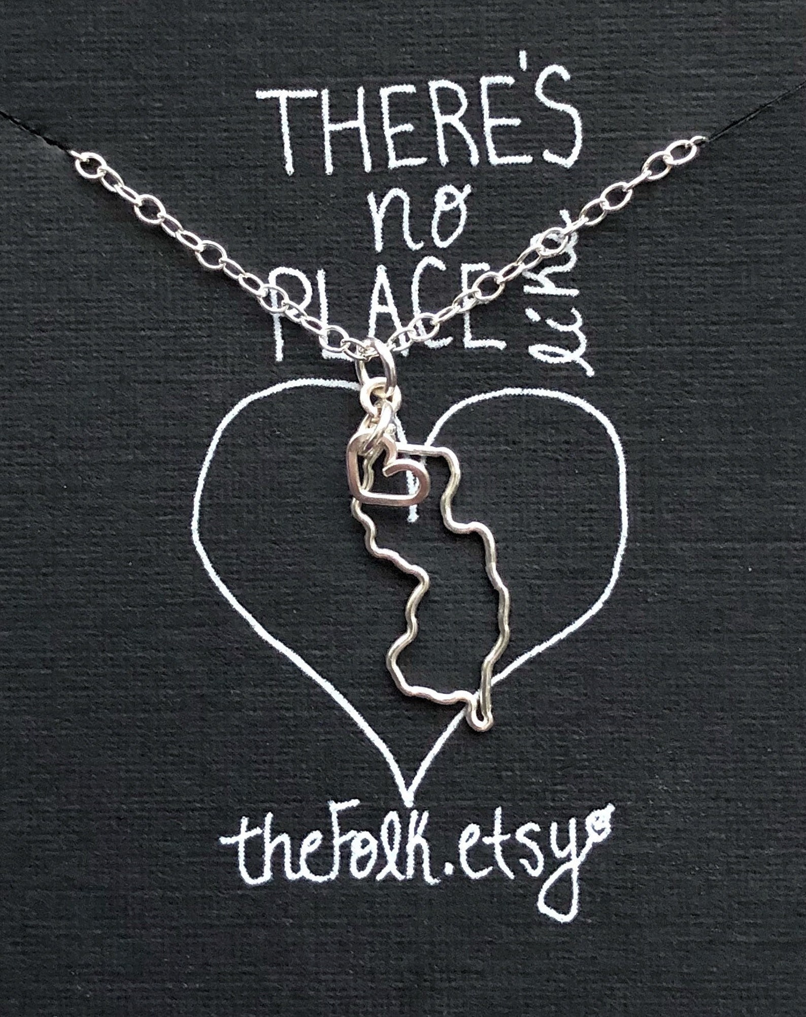 New Jersey Necklace State Necklace Personalized Gift Any Etsy