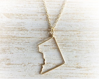 Gift for Her - Washington DC Necklace - DC Necklace - District of Columbia Necklace - Washington Necklace - State Necklace - DC Outline