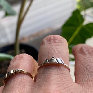 Mountain Ring in Sterling Silver or Gold Filled Gift For Her The Mountains are Calling Ring Silver Mountain Ring Mountain Range image 6