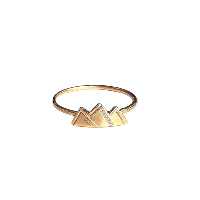 Mountain Ring in Sterling Silver or Gold Filled Gift For Her The Mountains are Calling Ring Silver Mountain Ring Mountain Range image 1