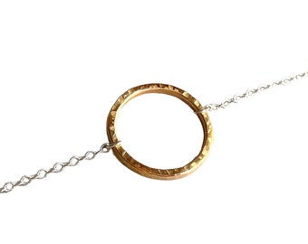 Gold Circle Choker Necklace - Gold Filled or Sterling Silver Circle and Chain - Jewelry Gift For Her - Choker Necklace - Minimalist Necklace