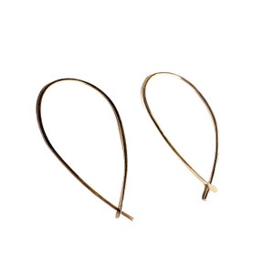 gold threader hoop earrings