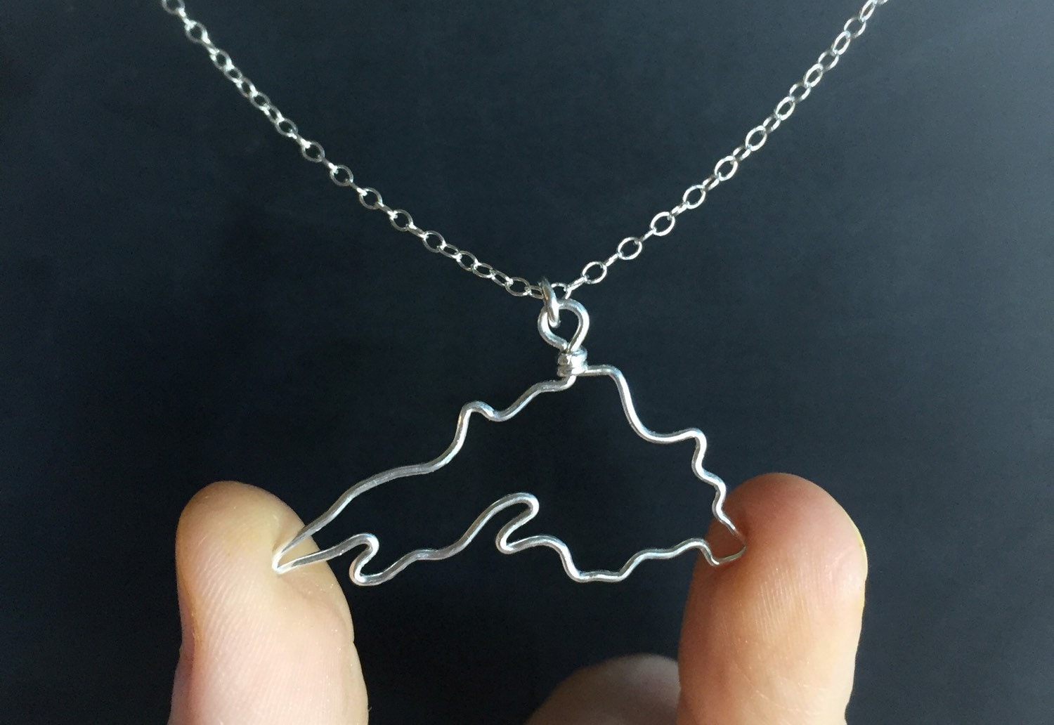 Lake Superior Necklace Great Lakes Necklace Lake Superior Etsy