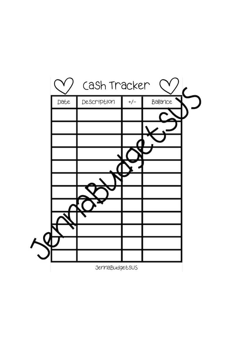Cash Tracker - Etsy
