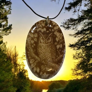 Owl Necklace - Owl Pendant - Owl Jewelry - Unique Rustic Jewelry - Handmade Owl Necklace - Owl Gift - Necklace for Women - Bespoke Pendant