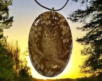 Owl Necklace - Owl Pendant - Owl Jewelry - Unique Rustic Jewelry - Handmade Owl Necklace - Owl Gift - Necklace for Women - Bespoke Pendant