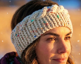 Easy Beginner Ear Warmer Knitting Pattern, 2 in 1 Knit Headband Pattern, Knit Flat on Straight Needles, Adult Headband PDF - English Only