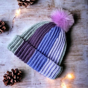 Crochet Pattern - Crochet Beanie Pattern - Crocheted Hat Pattern - Easy to Crochet Hat Tutorial w Photos - Crochet Thick Hat - English ONLY