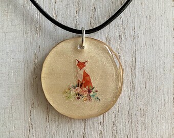 Collier Fox - Pendentif Fox - Bijoux Fox - Collier Witchy - Collier Fait Main - Cadeau Fox - Collier pour Femme - Fox Spirit Animal