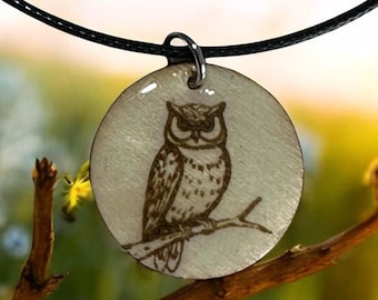 Owl Necklace - Owl Pendant - Owl Jewelry - Witchy Jewelry - Handmade Owl Necklace - Owl Gift - Necklace for Women - Witchy Necklace
