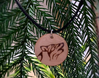 Wolf Necklace - Wolf Pendant - Wolf Jewelry - Howling Wolf - Handmade Necklace - Wolf Gift - Wolf Spirit Animal - Witchy Necklace - Gift