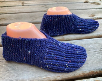 CUSTOM MADE Hand Knit Slippers for Adult Women or Men - FREE Shipping to Canada and United States