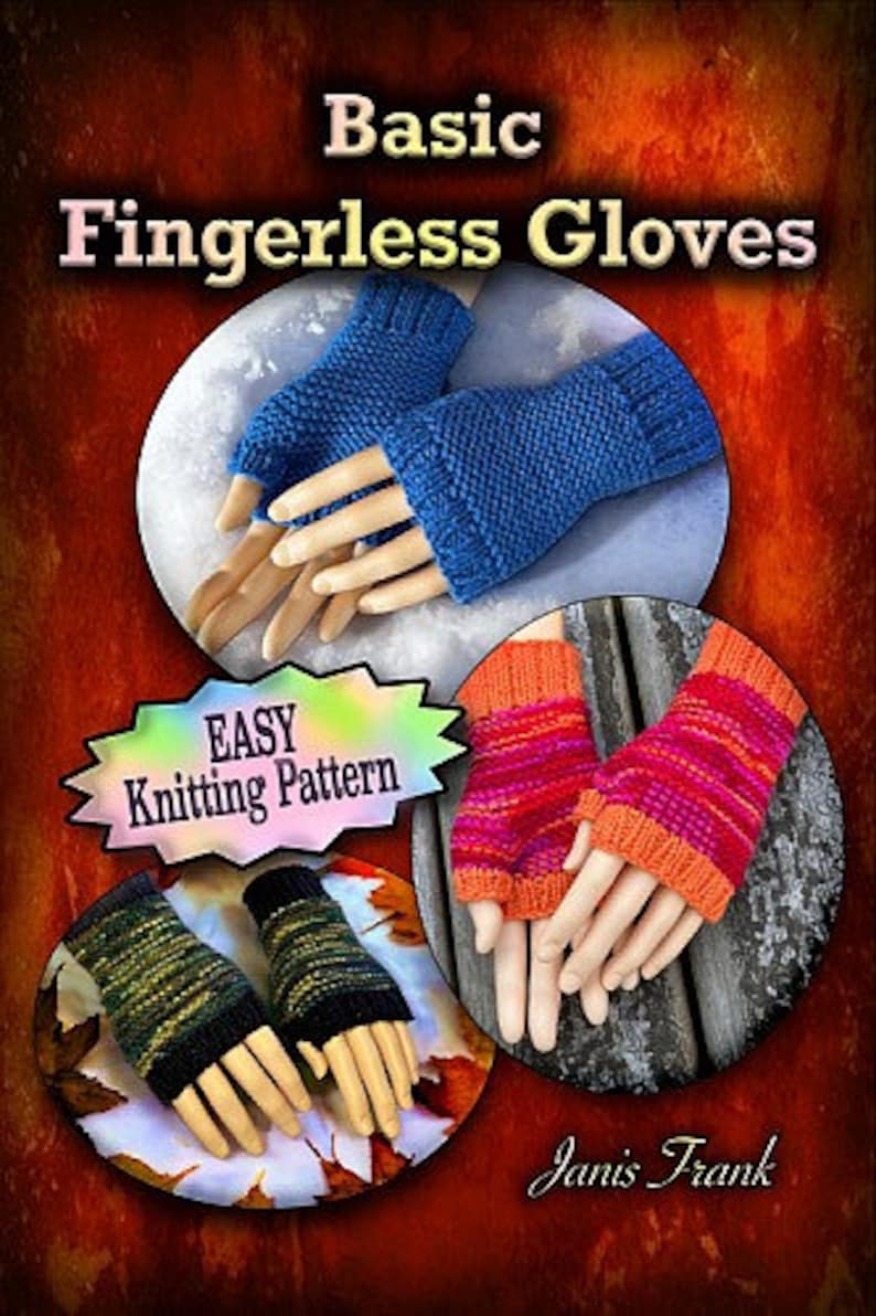 Knitting Pattern Beginner Fingerless Gloves Knit Flat on 2 Needles, Fingerless Mitts on Straight Needles with Video Links English Only image 7