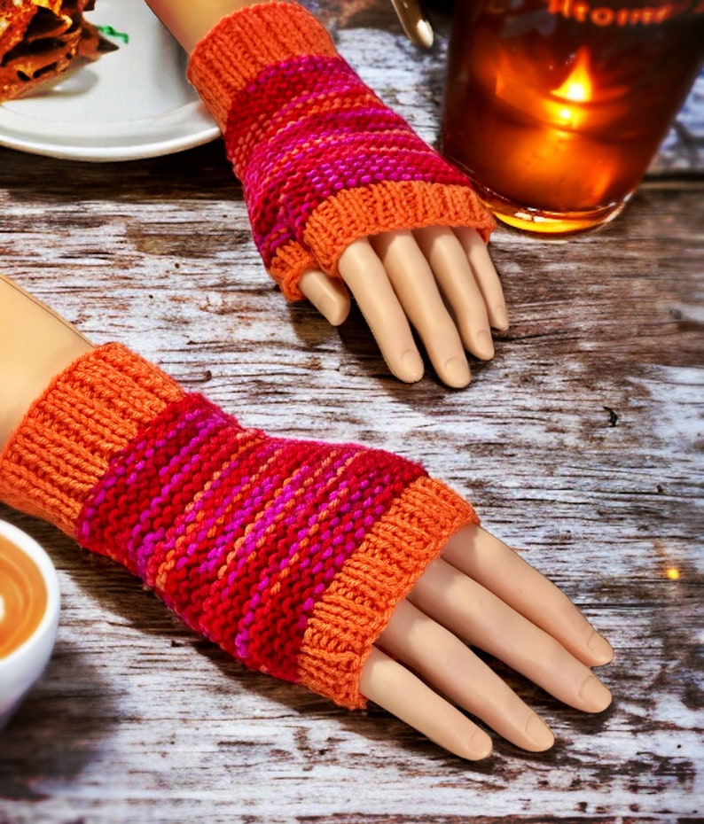 Easy to knit fingerless gloves