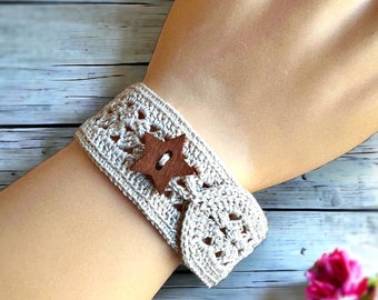 Crochet Pattern - How to Crochet a Beautiful Bracelet How to Crochet Jewelry Fans Bracelet - English Only