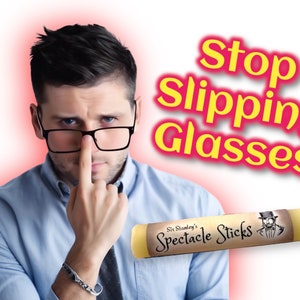 Non-Slip Nose Pads Alternative Plastic Frames - Sir Stanley’s Spectacle Sticks Gripping Glasses Wax Stop Specs Slipping Eyewear Accessory