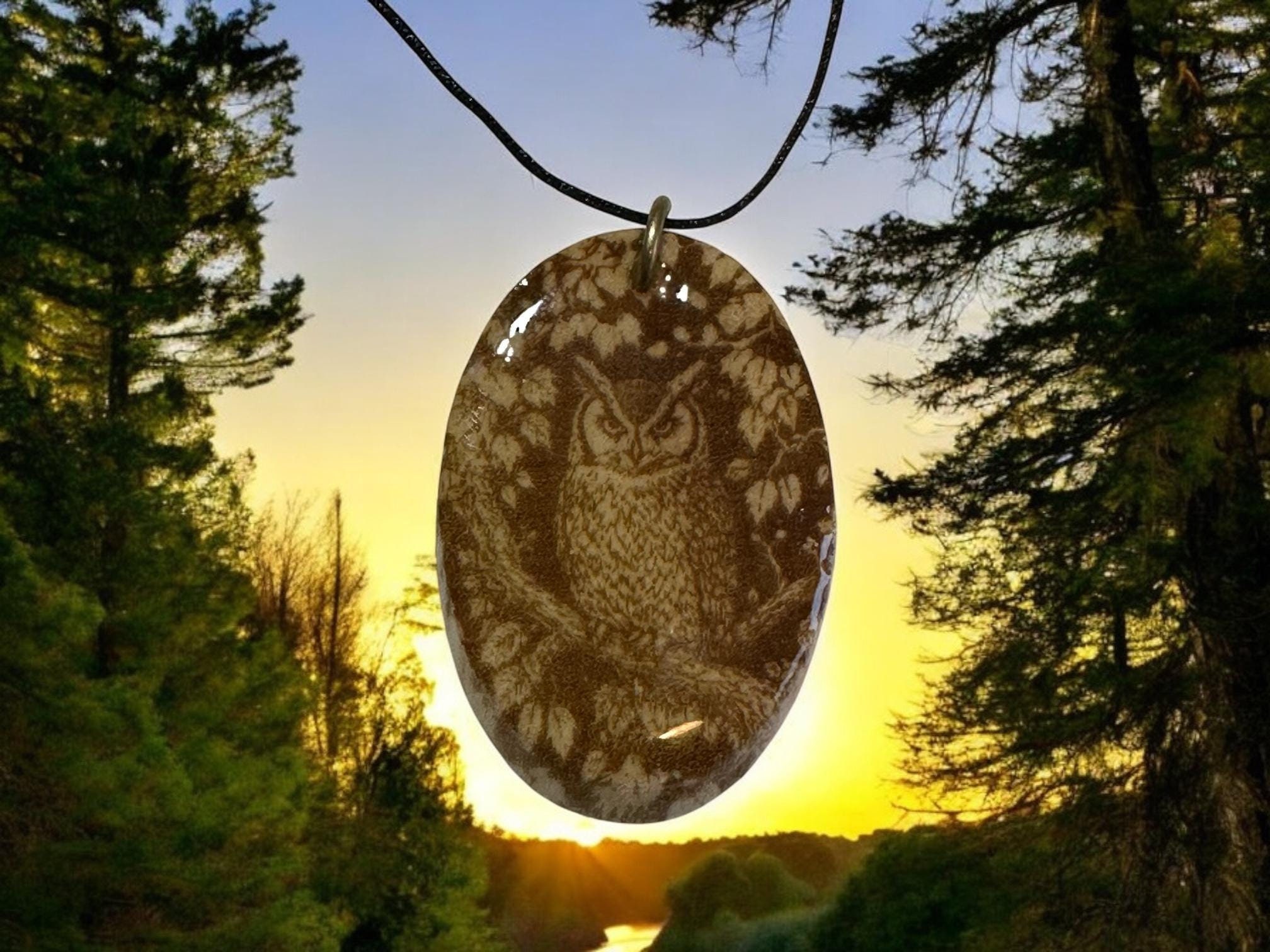 Owl Necklace - Owl Pendant - Owl Jewelry - Unique Rustic Jewelry - Handmade Owl Necklace - Owl Gift 
