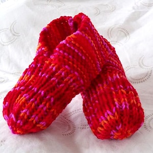 Knitting Pattern - How to Knit Child Bootie Slippers Pattern with Step-by-Step Video Links - Easy to Knit - Beginner Knitting - English Only