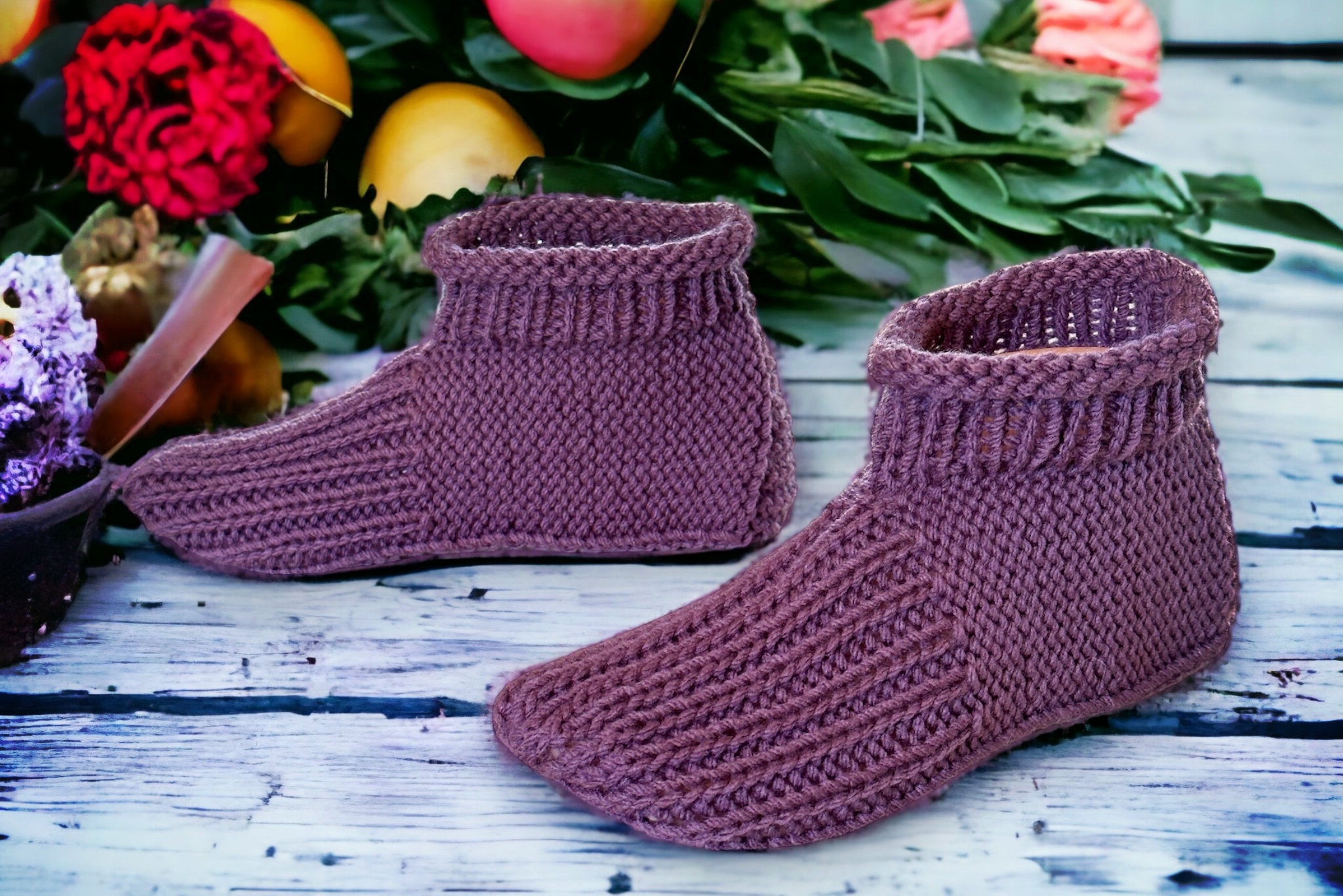 Knitted booties for adults for sale outlet