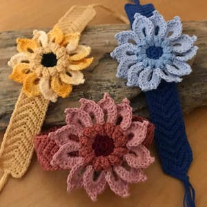 Crochet Pattern Crocheted Flower and Friendship Bracelet Tutorial Crochet Jewelry Pattern Crochet Bracelet Pattern English Only image 1